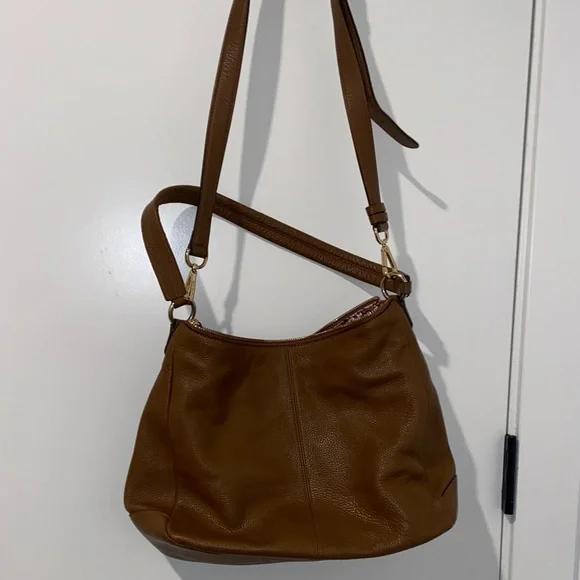 Vera Bradley Brown Leather Shoulder Bag - Picture 3 of 10